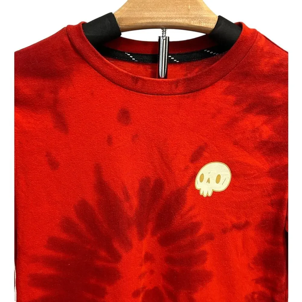 Art Class red tie dye long sleeve boys M 8-10 w/skull graphic
